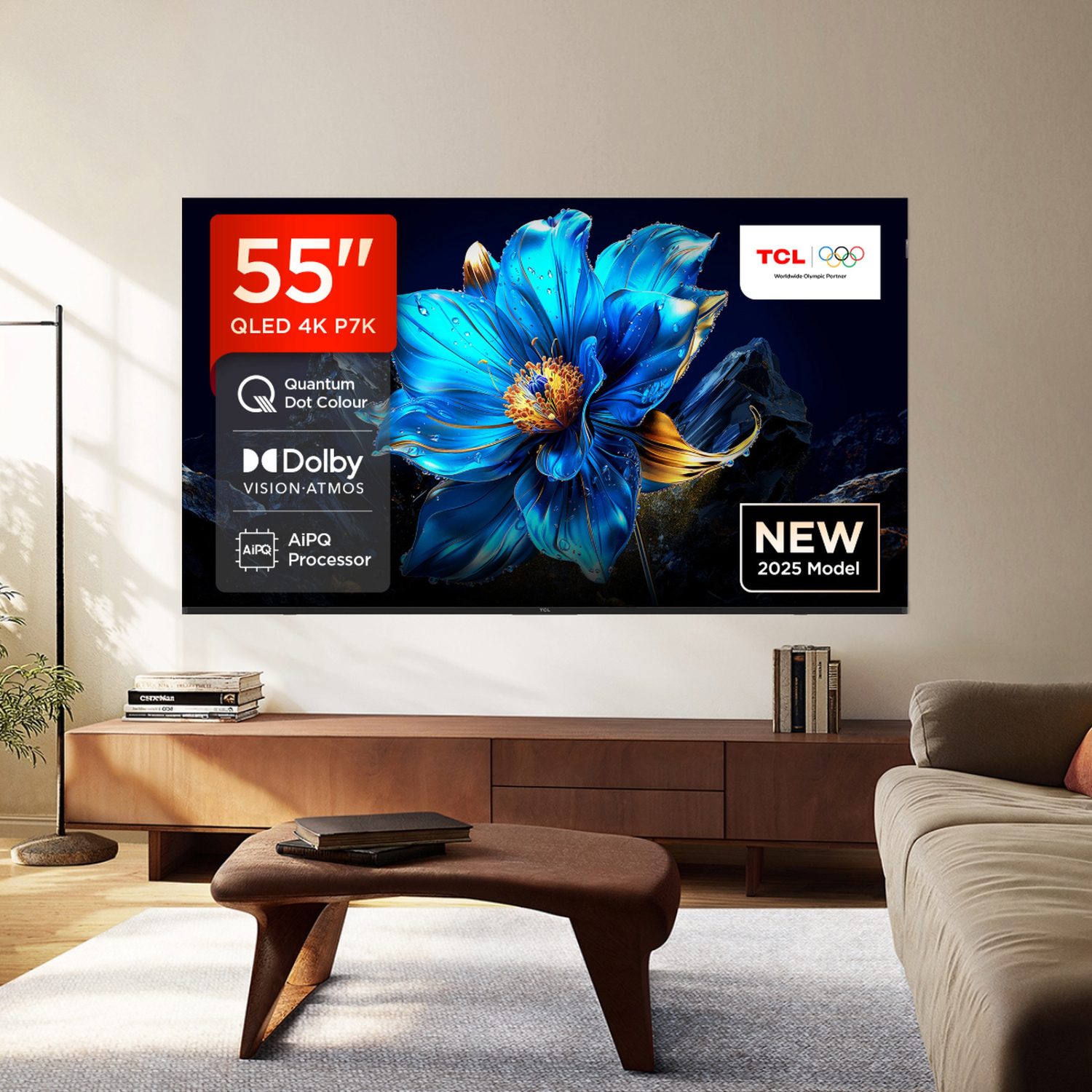 TCL 55P7K-UK QLED Smart TV – 4K HDR Entertainment with Effortless Control