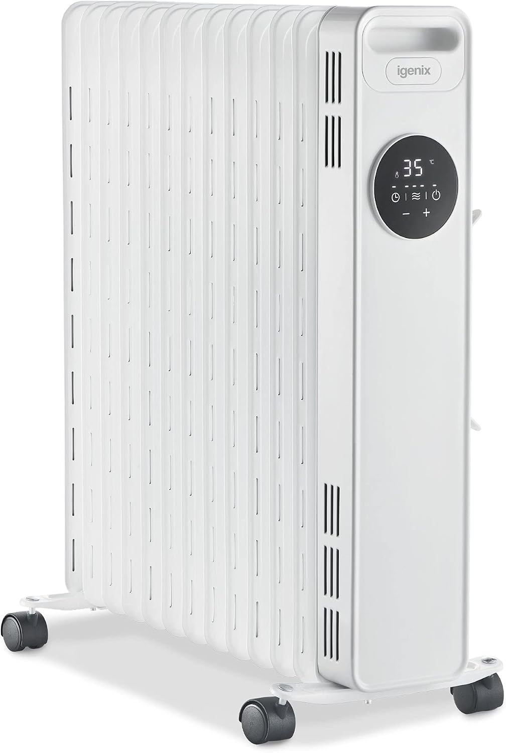 Igenix IG2626W Digital Oil Filled Radiator, White, 2.5kW