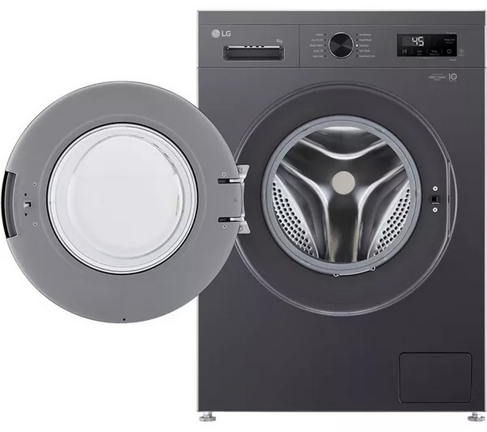 LG F4X1009NMK 9kg 1400 Spin Washing Machine - Slate Grey LG F4X1009NMK 9kg 1400 Spin Washing Machine - Slate Grey