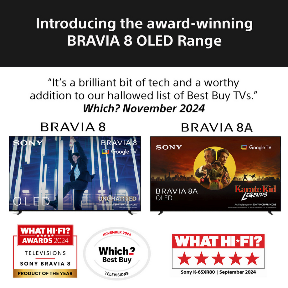 Sony K55XR8M25BP.UKA 55'' Bravia 8 QD-OLED 4K HDR Google TV