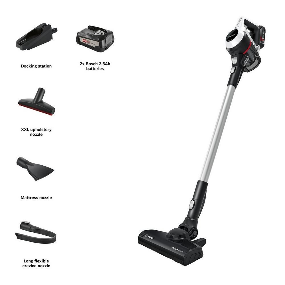 Bosch BCS612GB Unlimited Serie 6 ProHome Cordless Vacuum Cleaner - White -  Bosch BCS612GB Unlimited Serie 6 ProHome Cordless Vacuum Cleaner - White -