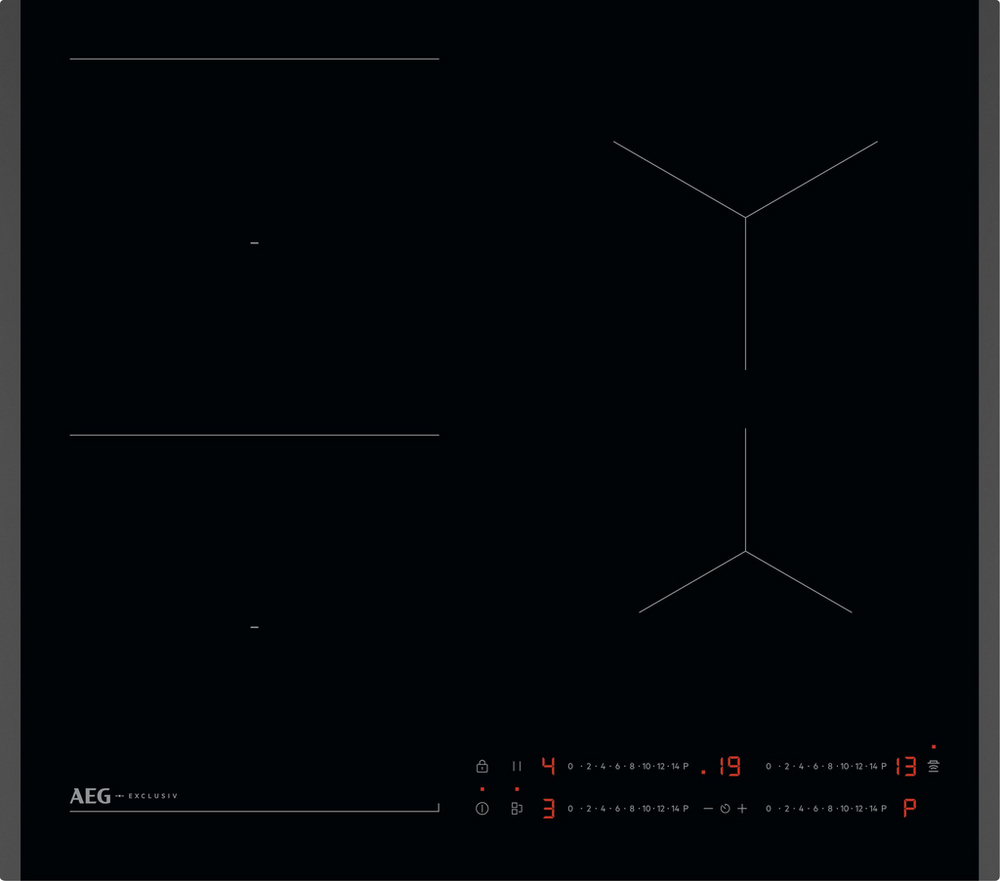 AEG SO64IB00FB Induction Hob With Bridge Zone - Black