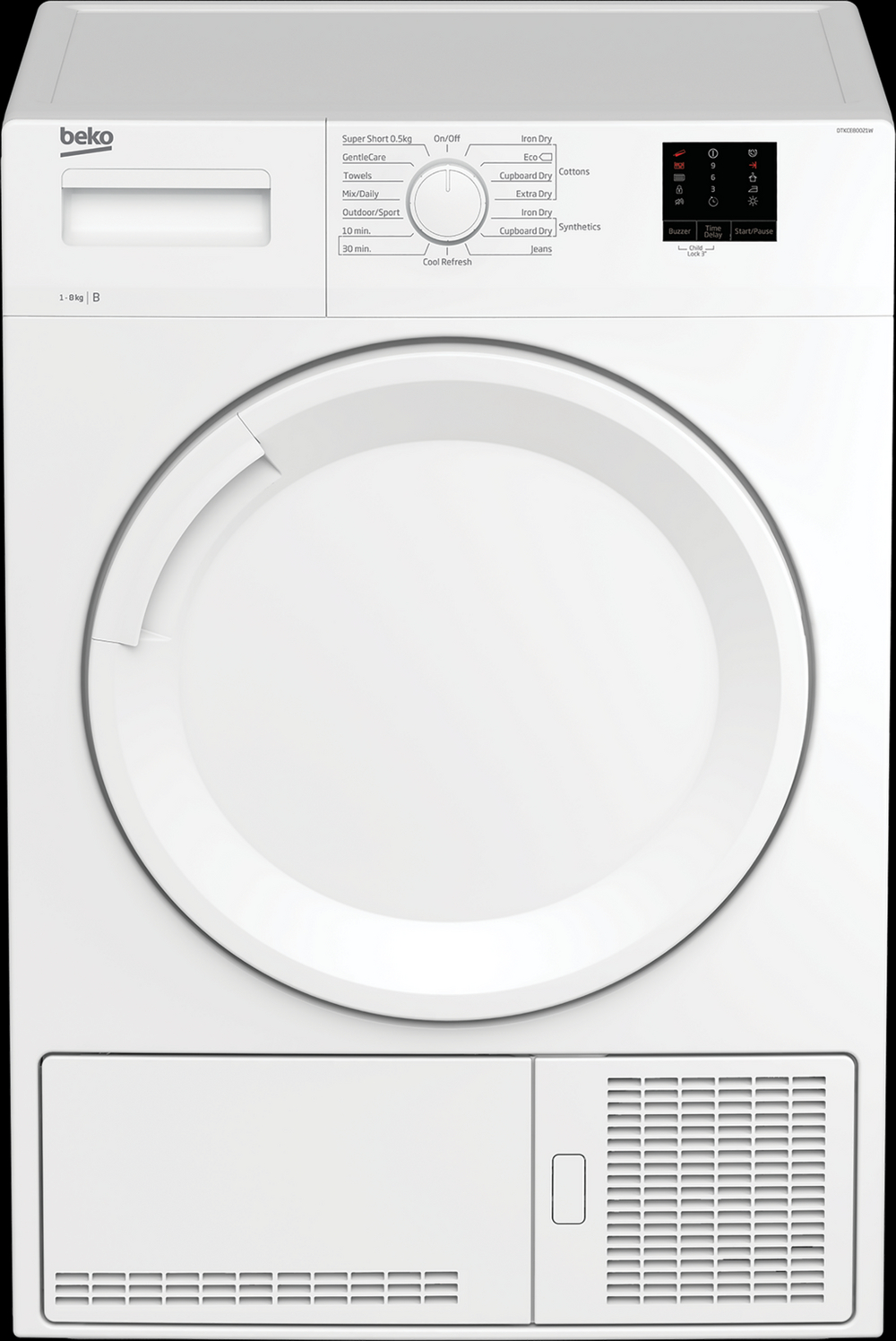 Beko DTKCE80021W 8kg Condenser Tumble Dryer - White