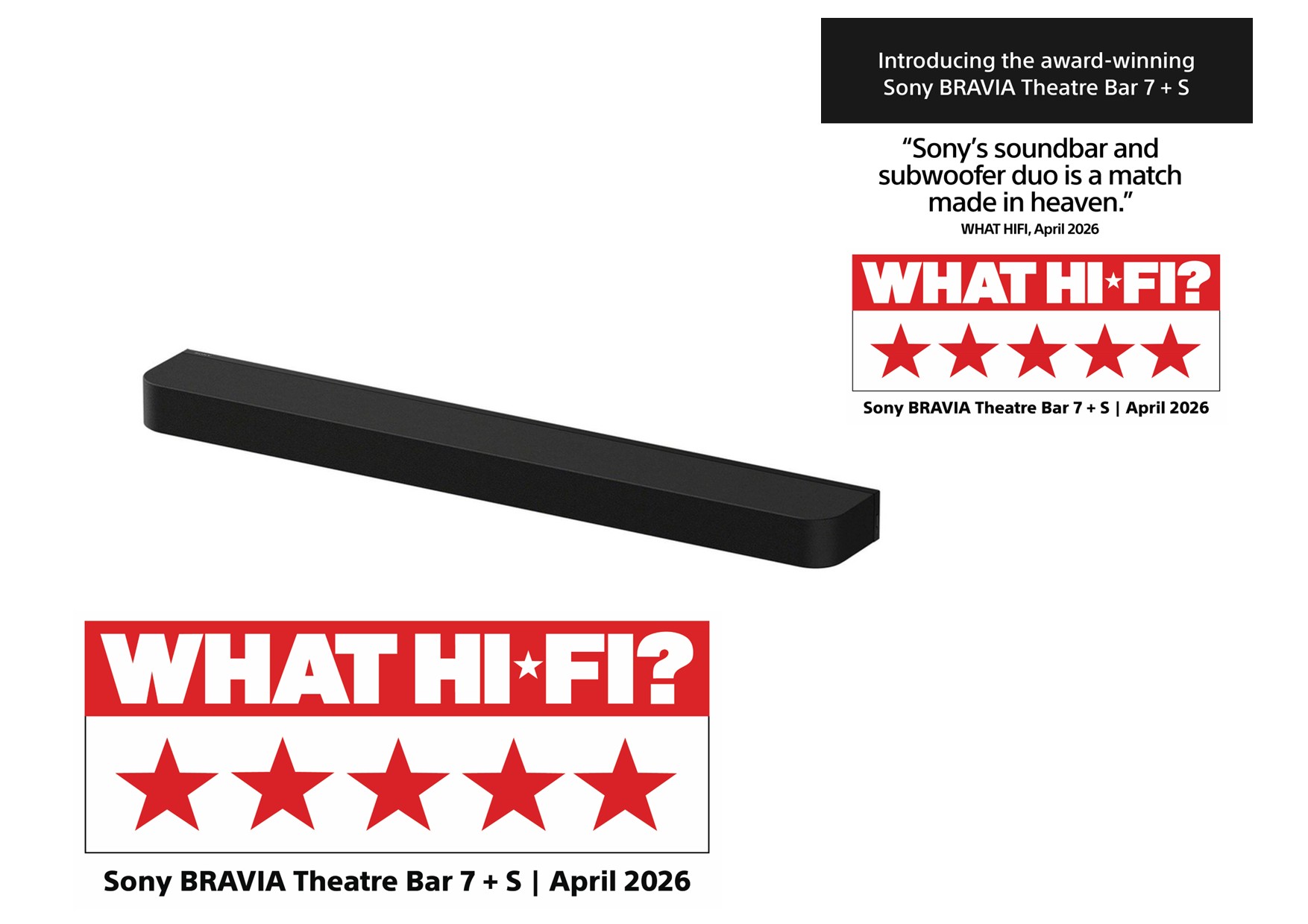 Sony HTA7100.CEK BRAVIA Theatre Bar 7 Dolby Atmos Soundbar - Black Sony HTA7100.CEK BRAVIA Theatre Bar 7 Dolby Atmos Soundbar - Black