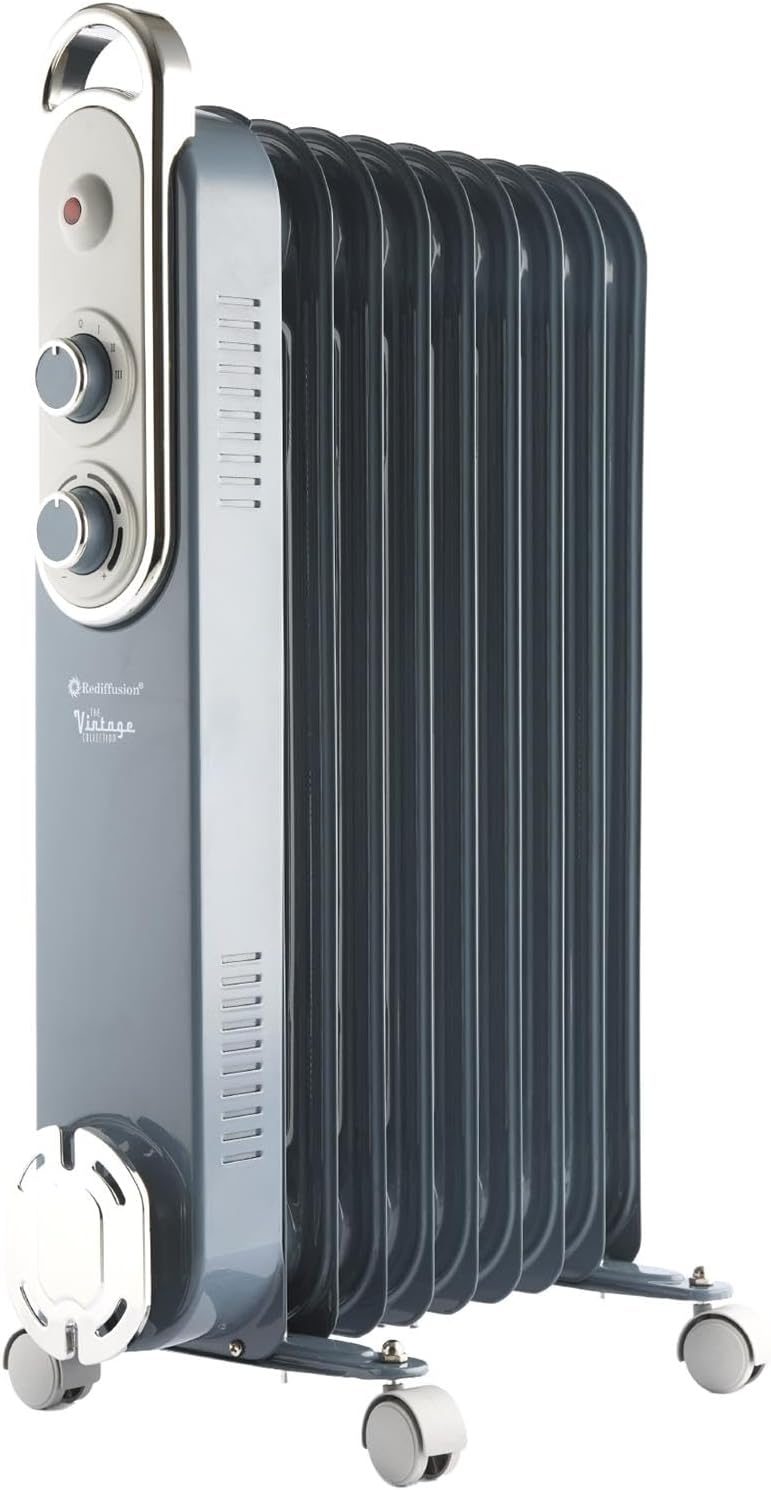 Hamilton Beach REDB14KBLEE 2000W Vintage Oil-Filled Radiator – Blue Hamilton Beach REDB14KBLEE 2000W Vintage Oil-Filled Radiator – Blue