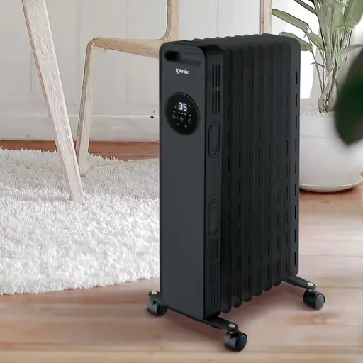 Igenix IG2621BL 2000W Digital Oil filled Radiator Black