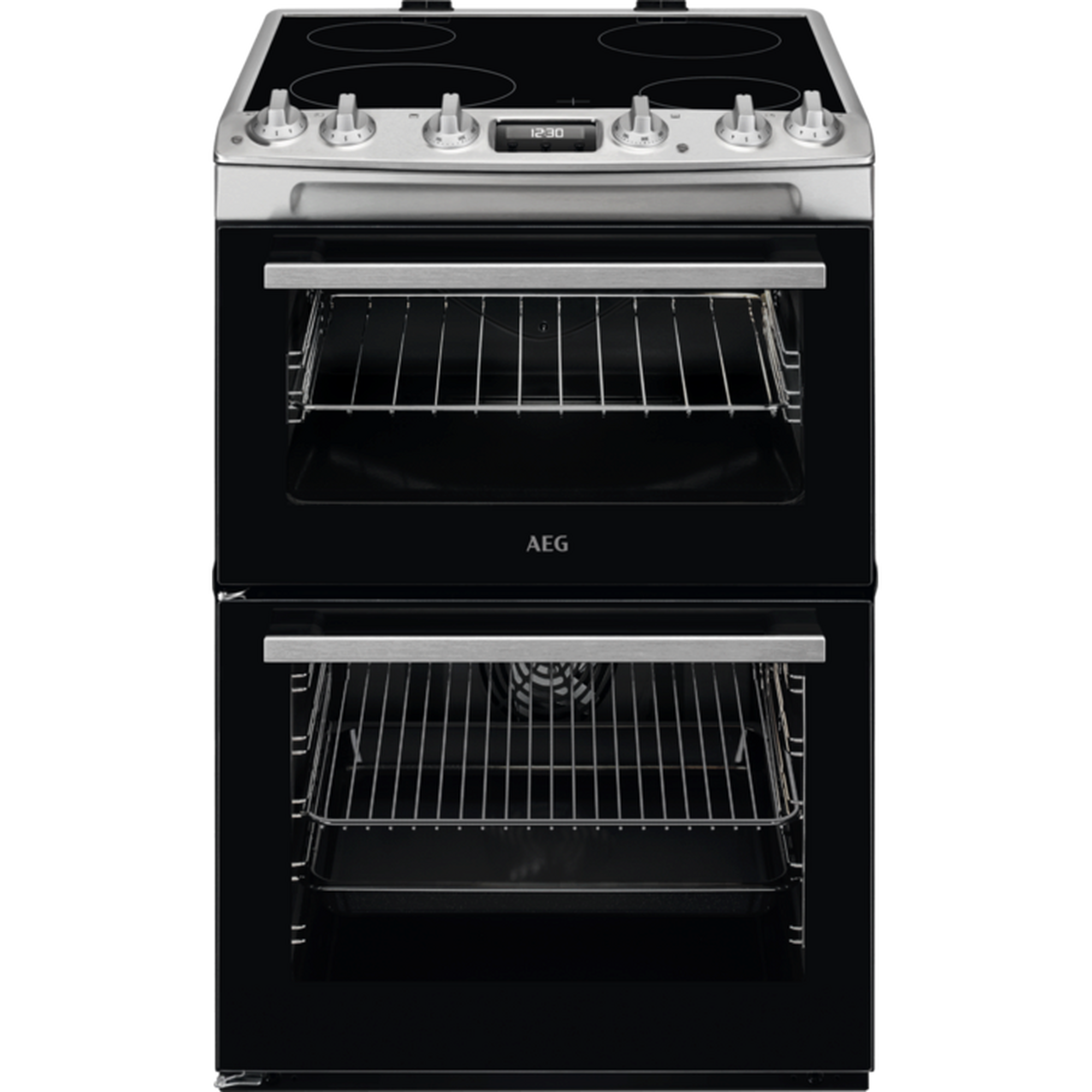 AEG CCX6530ACM 60cm Double Oven Electric Cooker with Ceramic Hob – Stainless Steel