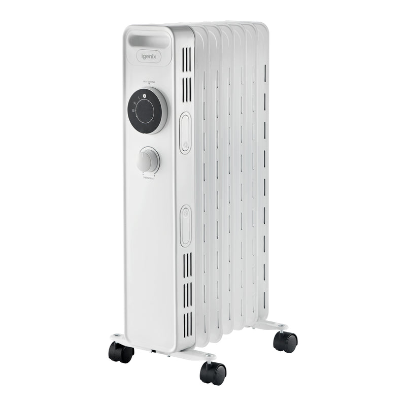 Igenix IG2615 1.5kw Manual Oil Filled Radiator White Igenix IG2615 1.5kw Manual Oil Filled Radiator White