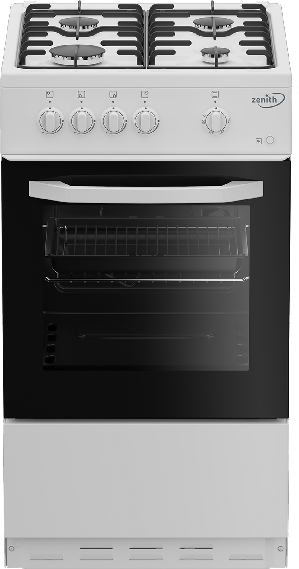 Zenith ZE501W 50cm Gas Single Oven with Gas Hob - White Zenith ZE501W 50cm Gas Single Oven with Gas Hob - White