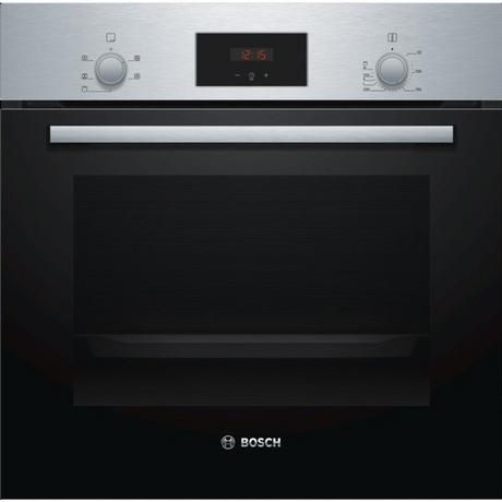 Bosch HHF113BR0B 59.4cm Built-In Electric Single Oven with 3D Hot Air – Silver Bosch HHF113BR0B 59.4cm Built-In Electric Single Oven with 3D Hot Air – Silver