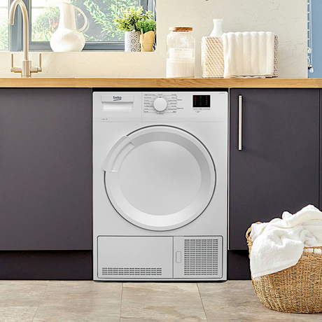 Beko DTLCE80041W 8kg Condenser Tumble Dryer - White Beko DTLCE80041W 8kg Condenser Tumble Dryer - White