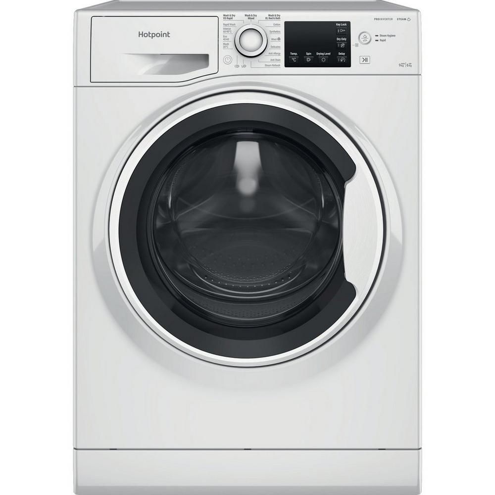 Hotpoint NDBE9635WUK 9kg/6kg 1400 Spin Washer Dryer - White Hotpoint NDBE9635WUK 9kg/6kg 1400 Spin Washer Dryer - White