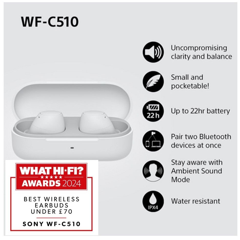 Sony WFC510W.CE7 Wireless In ear headphones - White Sony WFC510W.CE7 Wireless In ear headphones - White