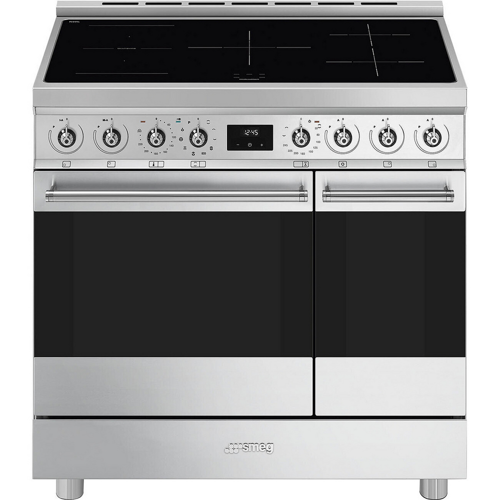 Smeg C92IPX2 Electric Rangecooker with Double Oven and Induction Hob - Stainless steel