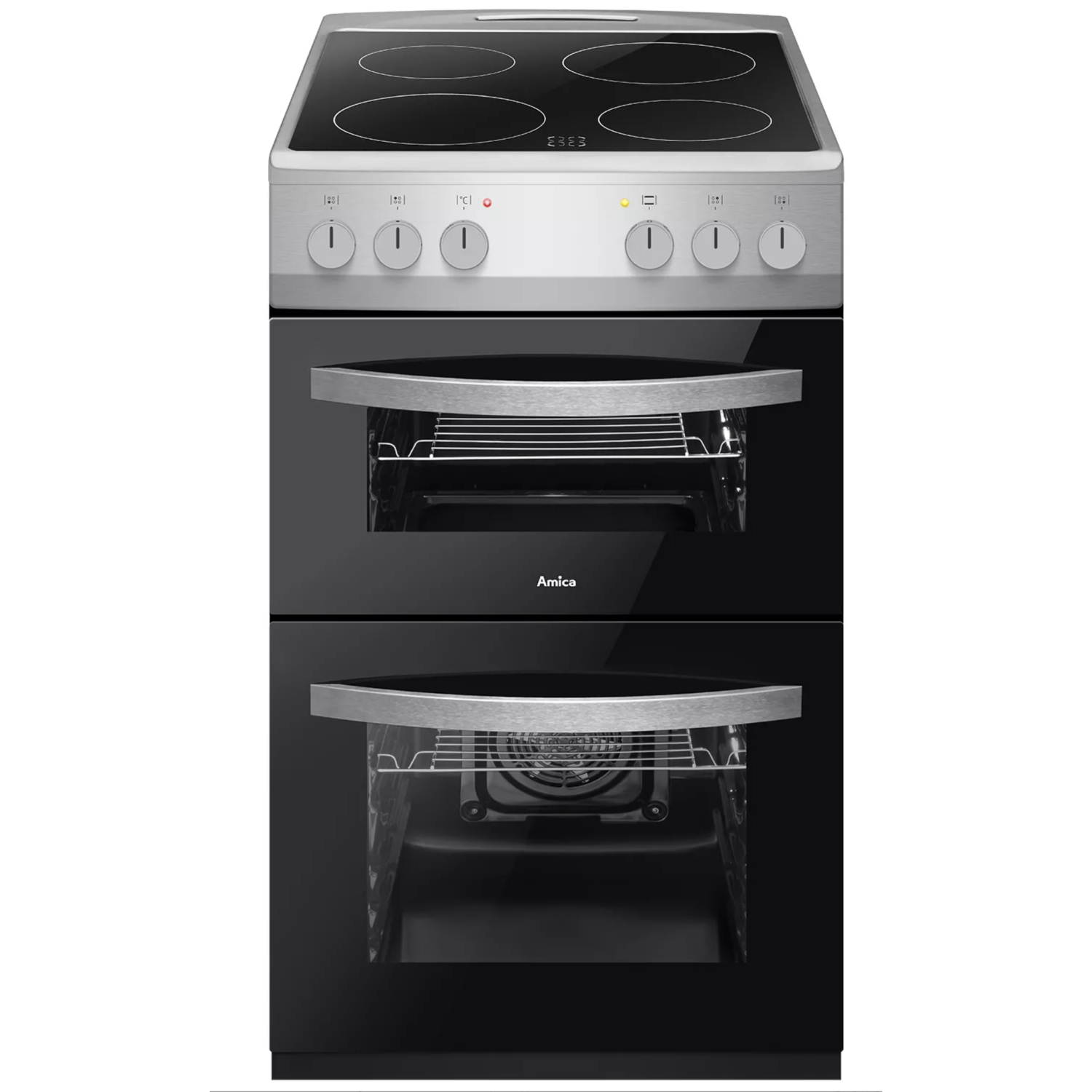 Amica AFC502SS Electric Twin Cavity Cooker - Silver