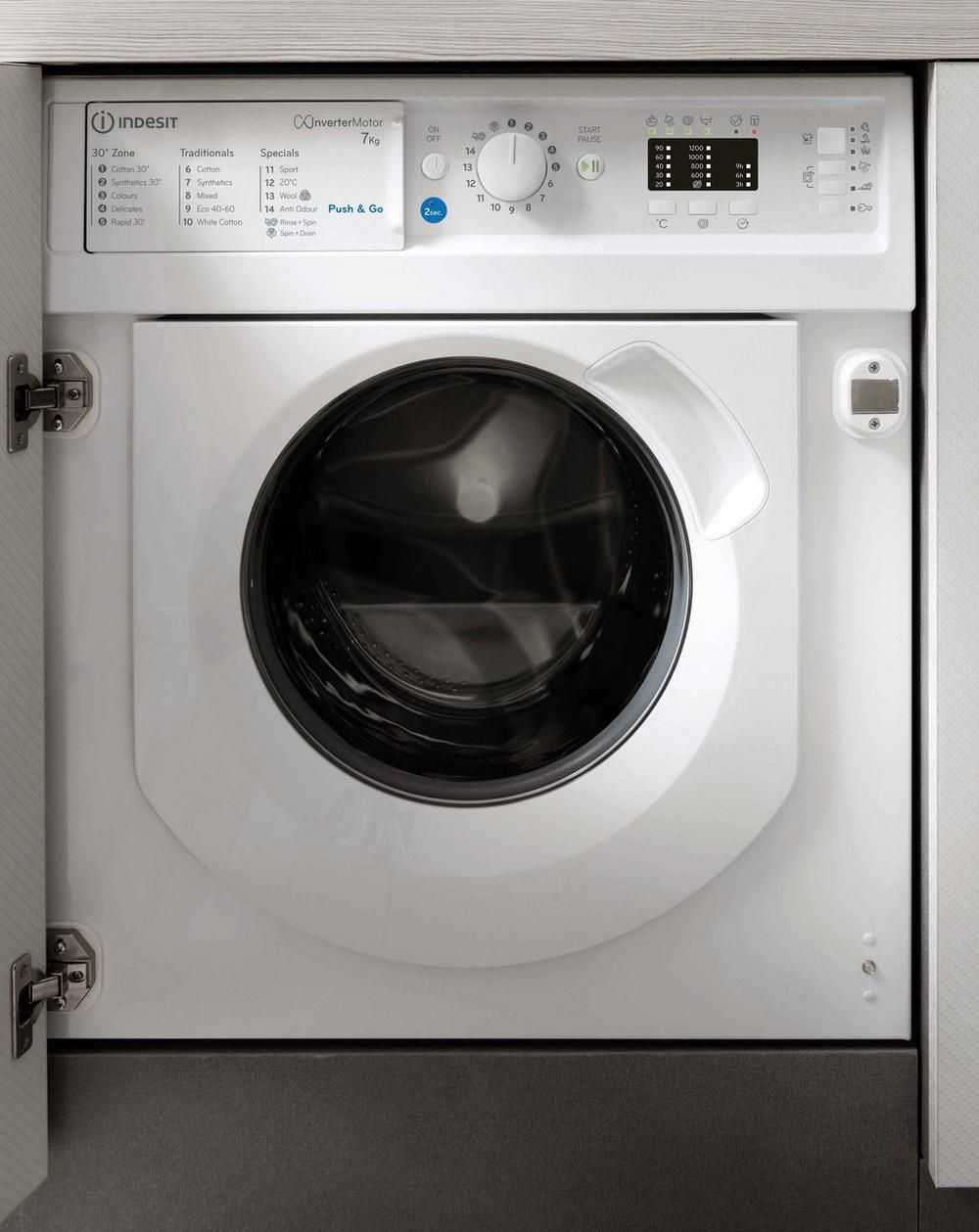 Indesit BIWMIL71252UKN 7kg 1200 Spin Integrated Washing Machine - White Indesit BIWMIL71252UKN 7kg 1200 Spin Integrated Washing Machine - White