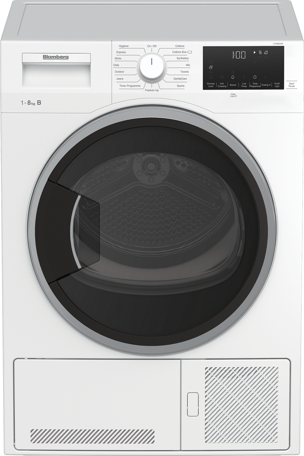 Blomberg LTK38020W 8kg Condenser Tumble Dryer - White Blomberg LTK38020W 8kg Condenser Tumble Dryer - White