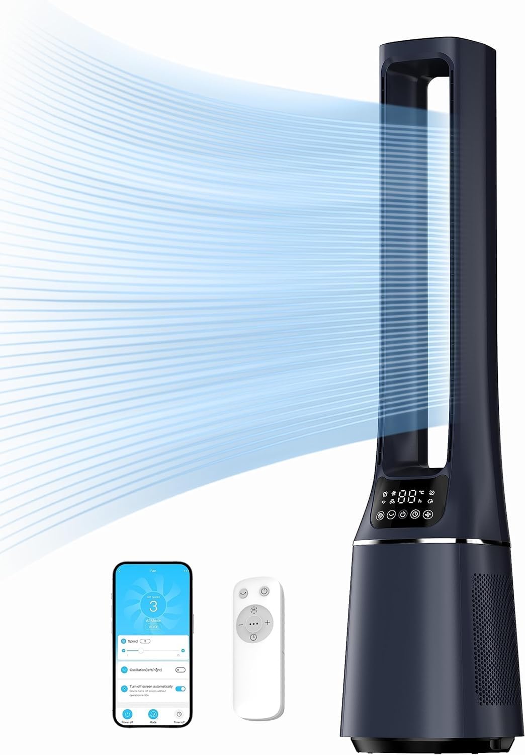 Midea MBF150BSUK 2-in-1 Bladeless Tower Fan, DC Motor - Ultra Quiet Midea MBF150BSUK 2-in-1 Bladeless Tower Fan, DC Motor - Ultra Quiet