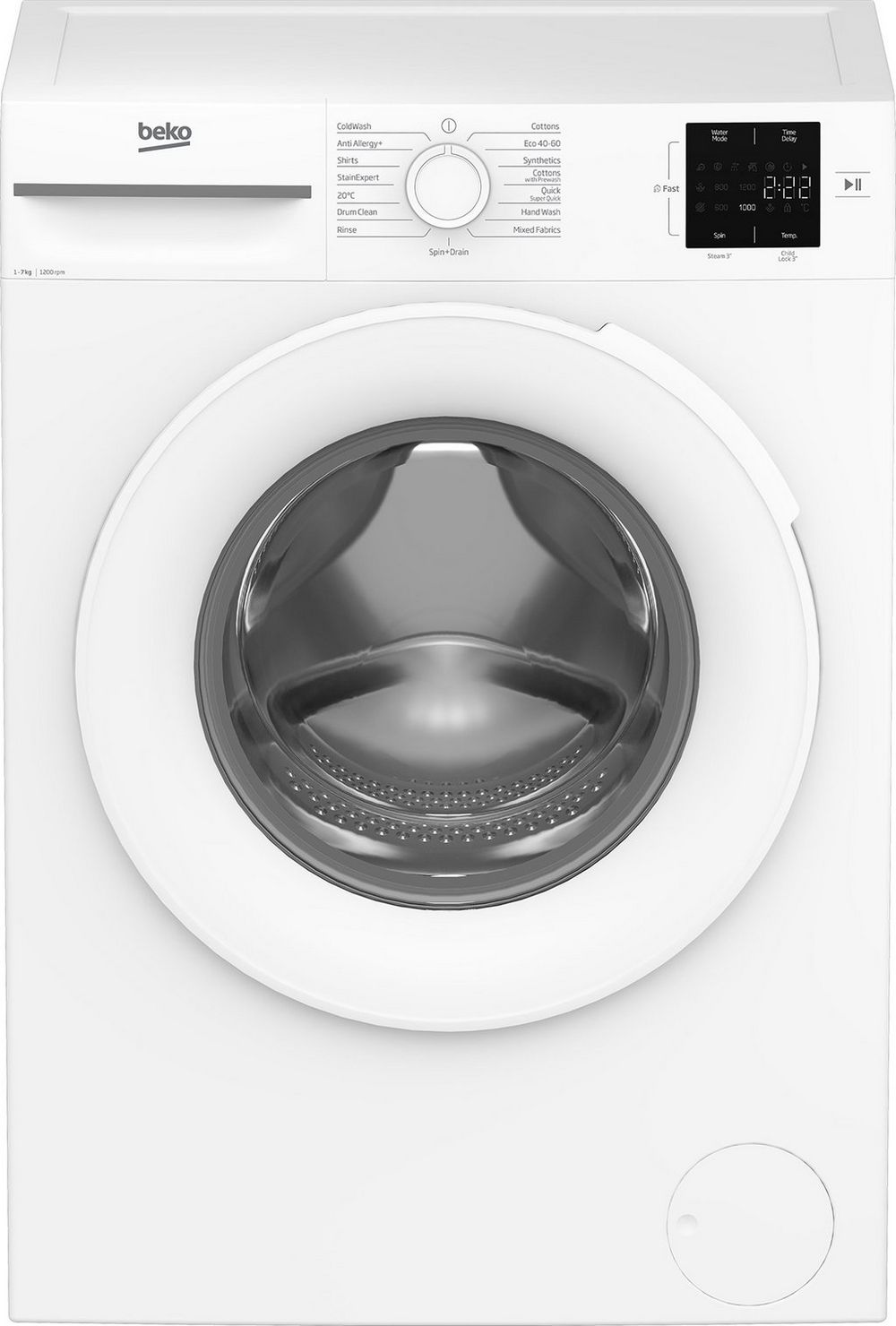 Beko BM1WU3721W 7kg 1200 Spin RecycledTub Washing Machine - White Beko BM1WU3721W 7kg 1200 Spin RecycledTub Washing Machine - White