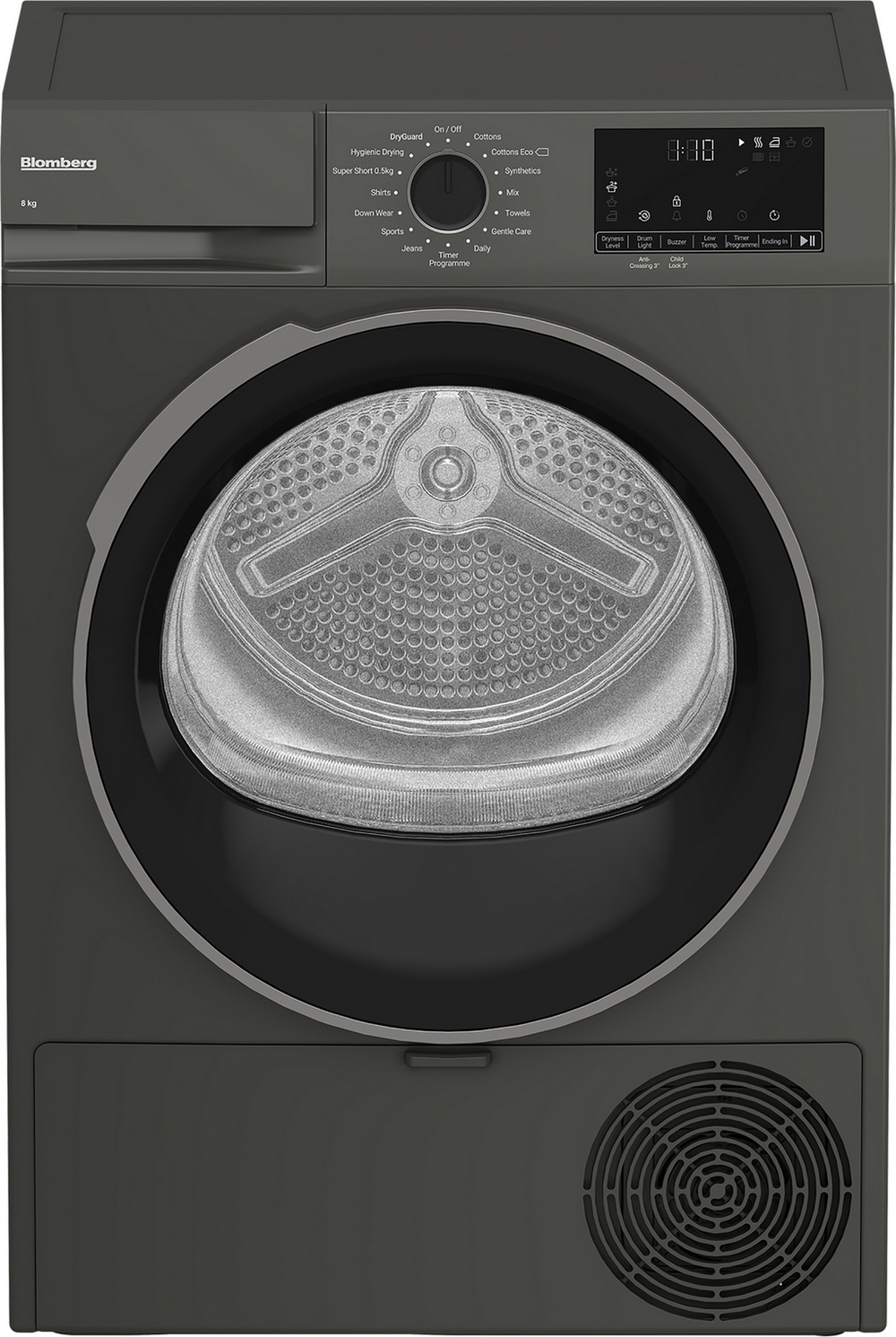 Blomberg LTA18321G 8kg Heat Pump Tumble Dryer - Graphite