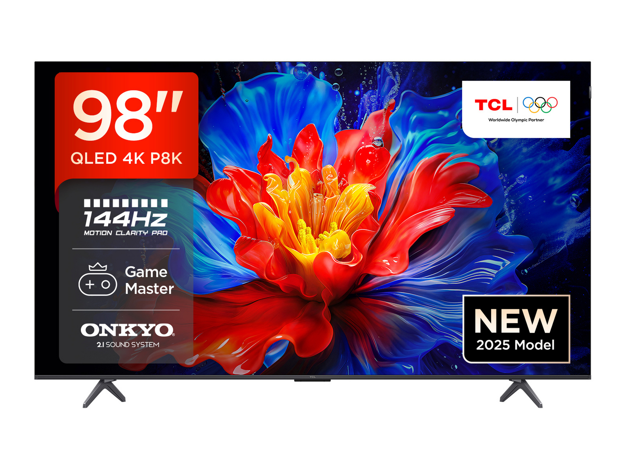 TCL 98P8K-UK 98" 4K QLED HDR Ultra HD Google TV TCL 98P8K-UK 98" 4K QLED HDR Ultra HD Google TV