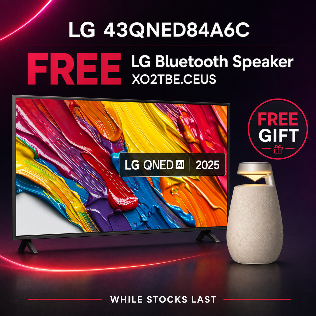 LG 43QNED84A6C.AEK 43" 4K Smart TV – Quantum Dot & NanoCell Colour in a Compact Premium Design