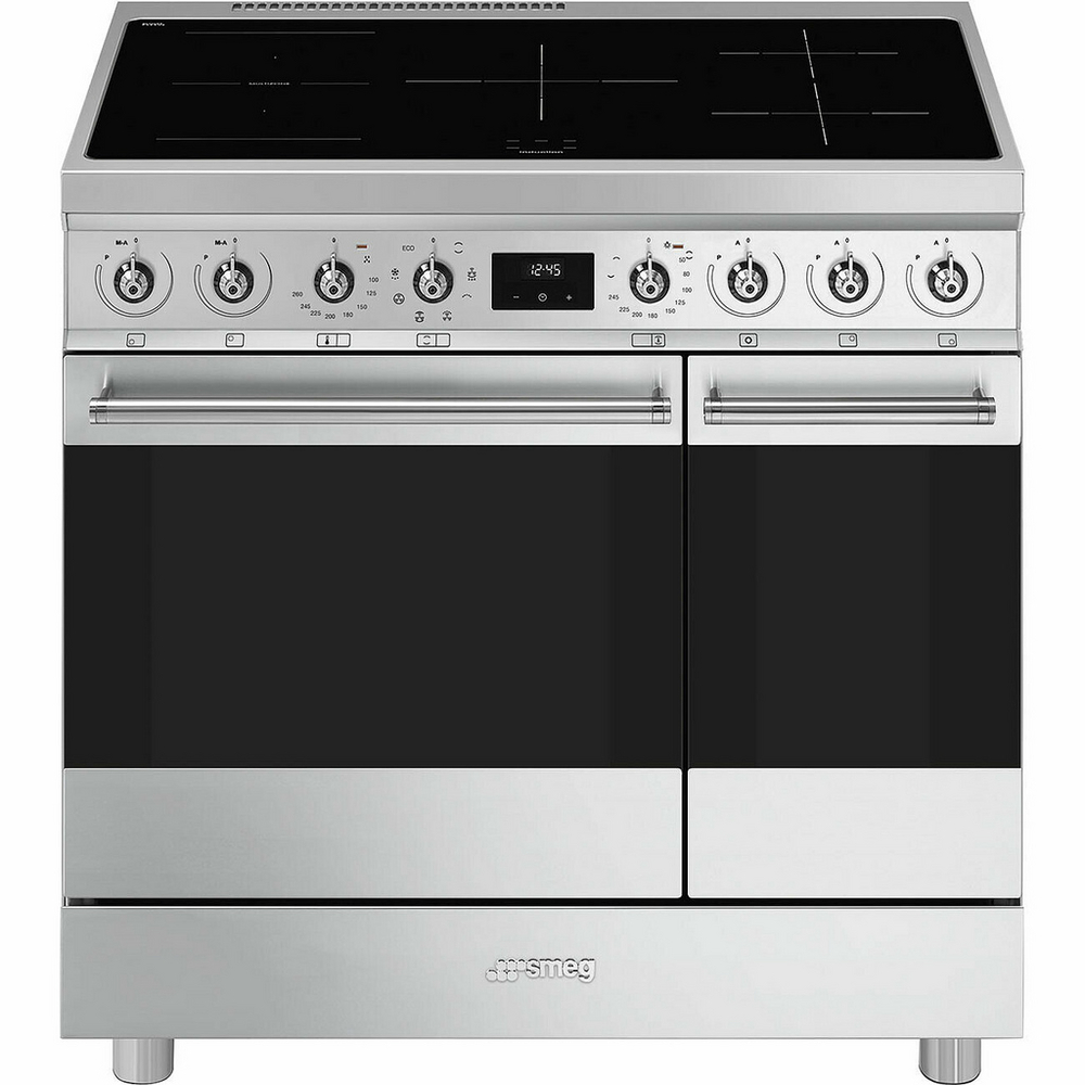  Smeg C92IMX2 Electric Rangecooker with Double Oven and Induction Hob - Stainless steel