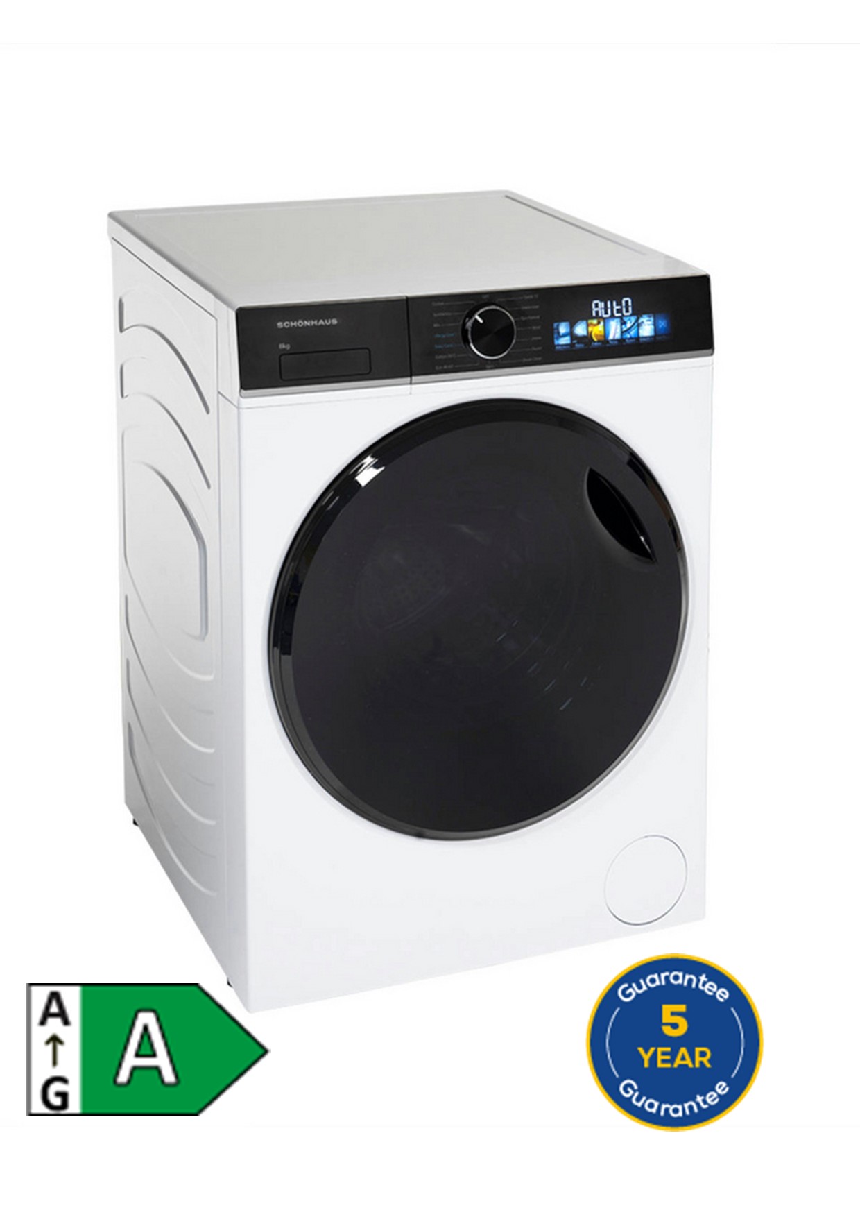 Schonhaus WMSF01814AW 8kg 1400 Spin Washing Machine - White Schonhaus WMSF01814AW 8kg 1400 Spin Washing Machine - White