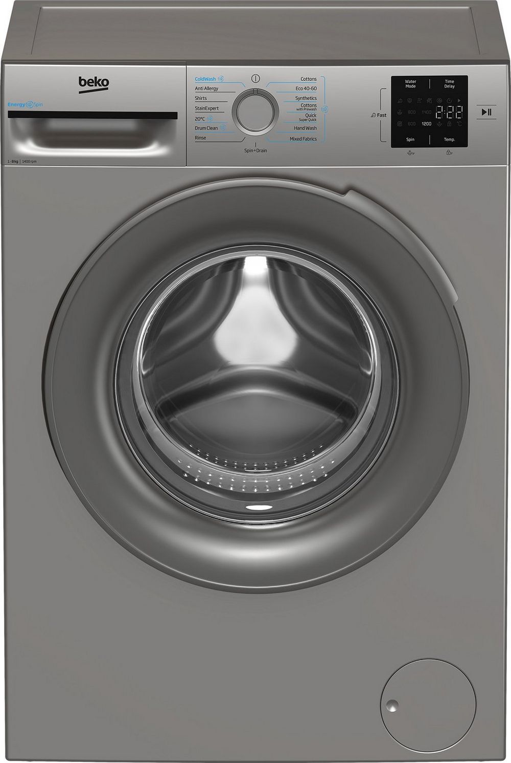 Beko BMN3WT3841S 8kg 1400 Spin EnergySpin Washing Machine - Silver Beko BMN3WT3841S 8kg 1400 Spin EnergySpin Washing Machine - Silver