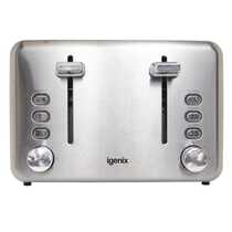 Igenix IG3204 4 Slice Toaster Brushed And Polished Sta