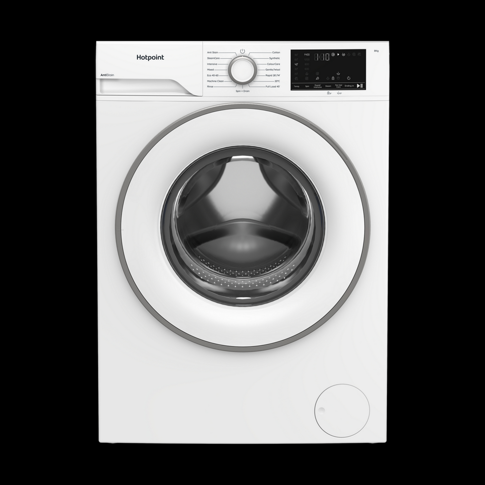 Hotpoint HEV841WUK 8kg 1400 Spin Washing Machine - White Hotpoint HEV841WUK 8kg 1400 Spin Washing Machine - White