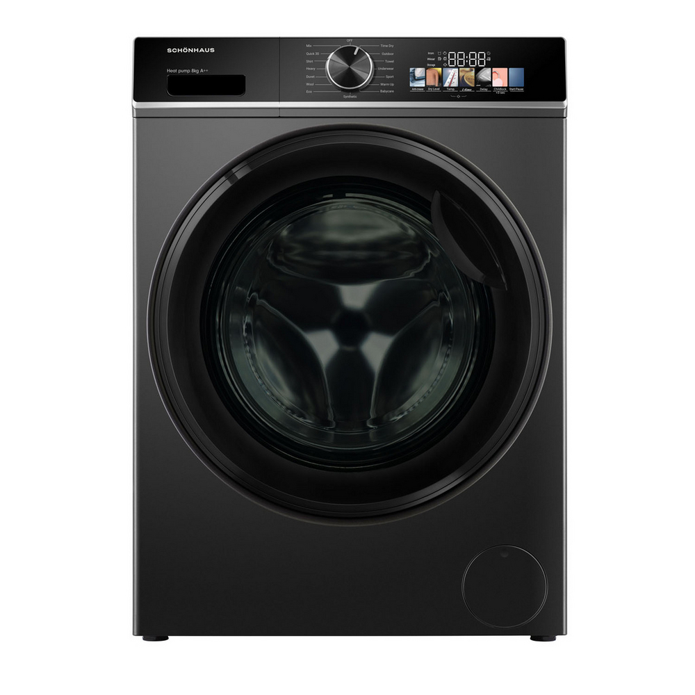 Schonhaus TDSHF018A3G 8kg Heat Pump Tumble Dryer - Graphite Schonhaus TDSHF018A3G 8kg Heat Pump Tumble Dryer - Graphite