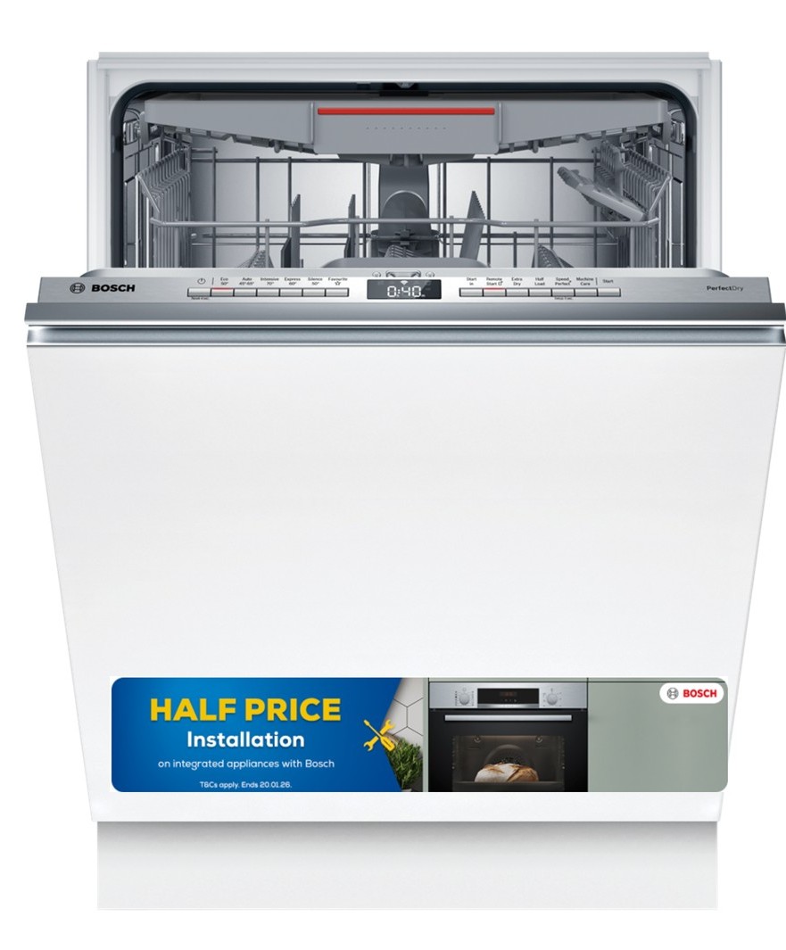Bosch SMV6ZCX10G Built In Dishwasher - Stainless Steel - 14 Place Settings