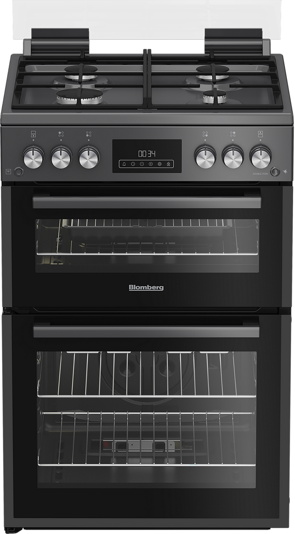 Blomberg GGRN655N 60cm Double Oven Gas Cooker with Gas Hob - Anthracite Blomberg GGRN655N 60cm Double Oven Gas Cooker with Gas Hob - Anthracite