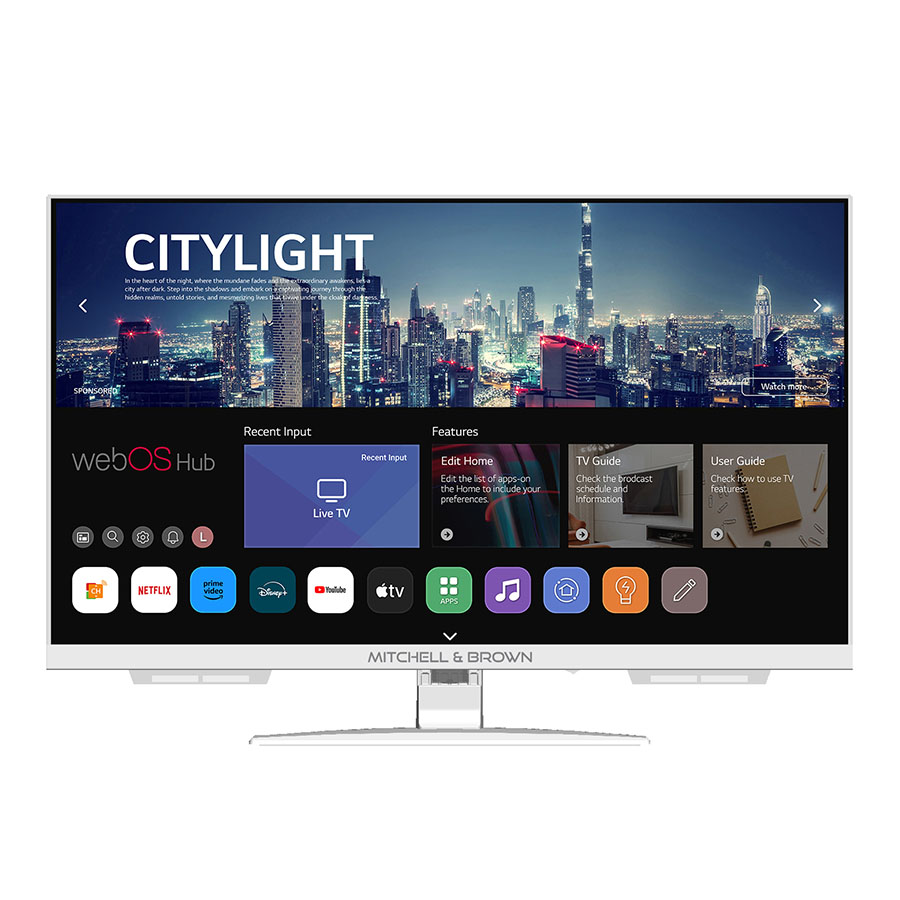 Mitchell & Brown JB-24CU1811W 24" Smart TV with Freeview & Freesat Mitchell & Brown JB-24CU1811W 24" Smart TV with Freeview & Freesat