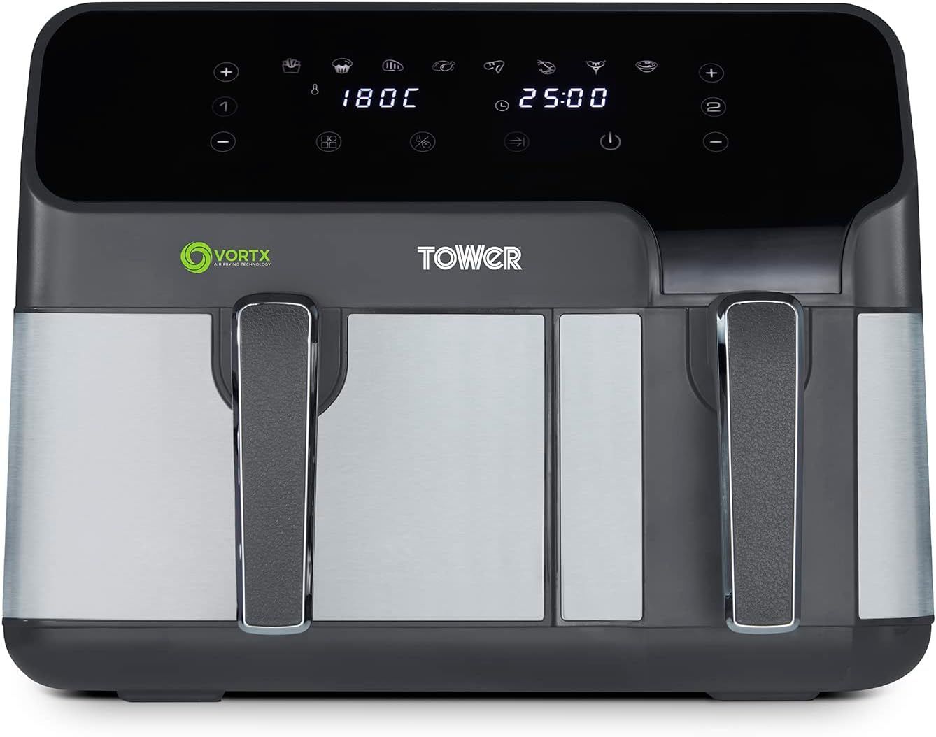 TOWER T17099 Vortx Eco Dual Basket Air Fryer TOWER T17099 Vortx Eco Dual Basket Air Fryer