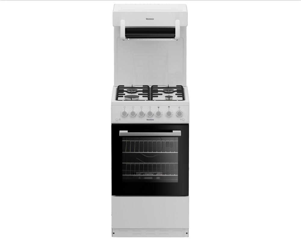 Blomberg GGS9151W 50cm Single oven Gas Cooker with Eye Level Grill - White Blomberg GGS9151W 50cm Single oven Gas Cooker with Eye Level Grill - White