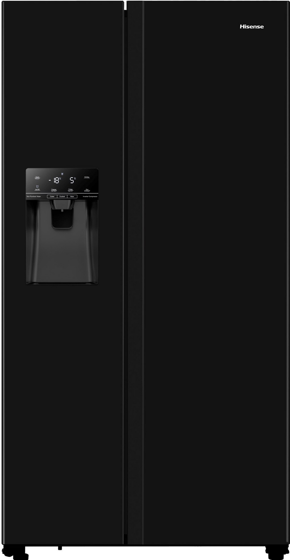 Hisense RS694N4TBE Non-plumbed American Fridge Freezer - Black