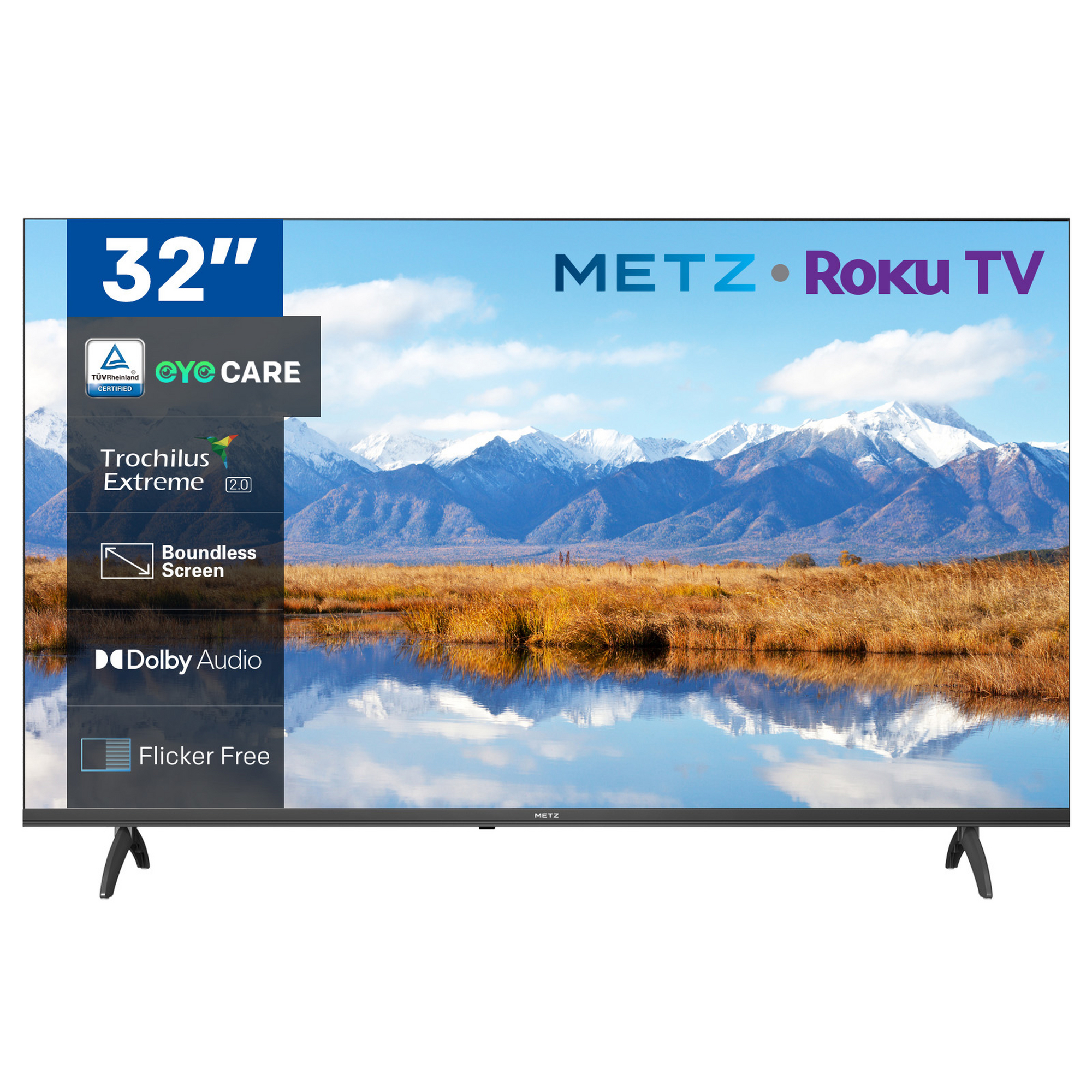 METZ 32MTF6000ZUK 32" DLED Smart TV – Stylish 2K Picture & Smart Streaming METZ 32MTF6000ZUK 32" DLED Smart TV – Stylish 2K Picture & Smart Streaming